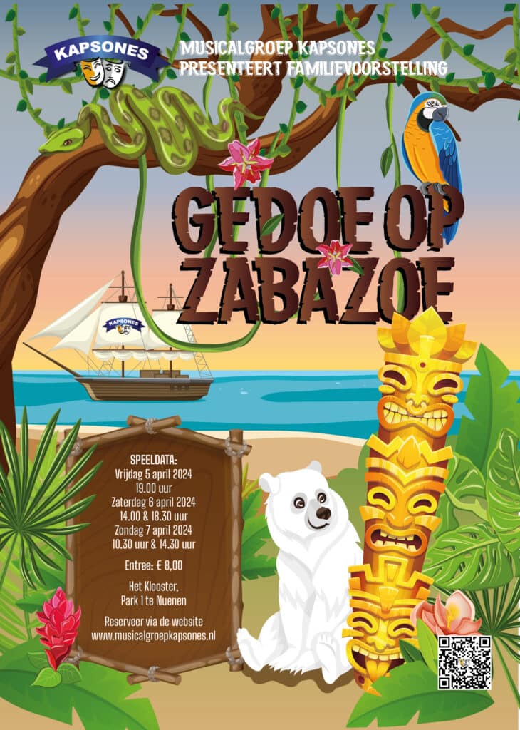 Musicalgroep Kapsones presenteert “Gedoe op ZabaZoe”